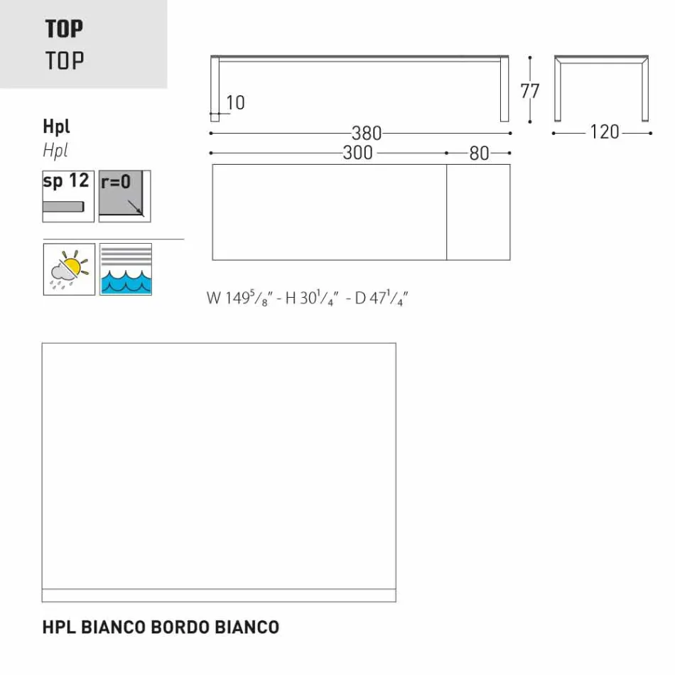 Varaschin Dolmen zahradní stůl rozšiřitelný až na 380 cm Viadurini