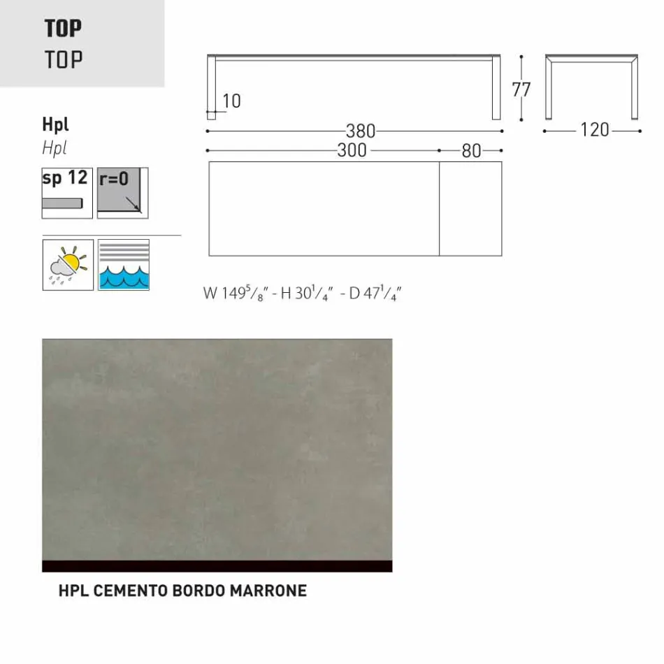 Varaschin Dolmen zahradní stůl rozšiřitelný až na 380 cm Viadurini