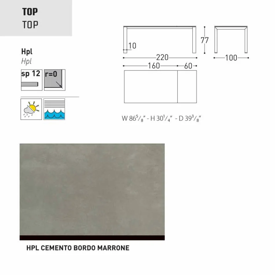 Varaschin Dolmen zahradní stůl rozšiřitelný až na 380 cm Viadurini