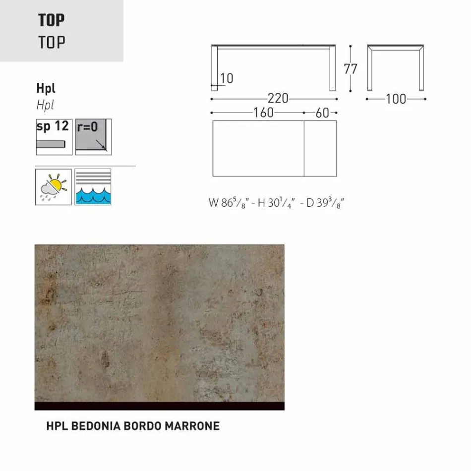 Varaschin Dolmen zahradní stůl rozšiřitelný až na 380 cm Viadurini