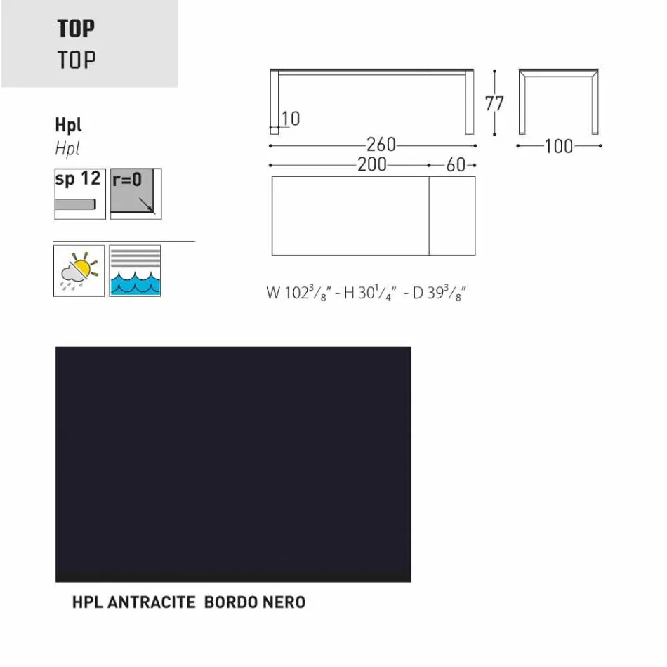 Varaschin Dolmen zahradní stůl rozšiřitelný až na 380 cm Viadurini