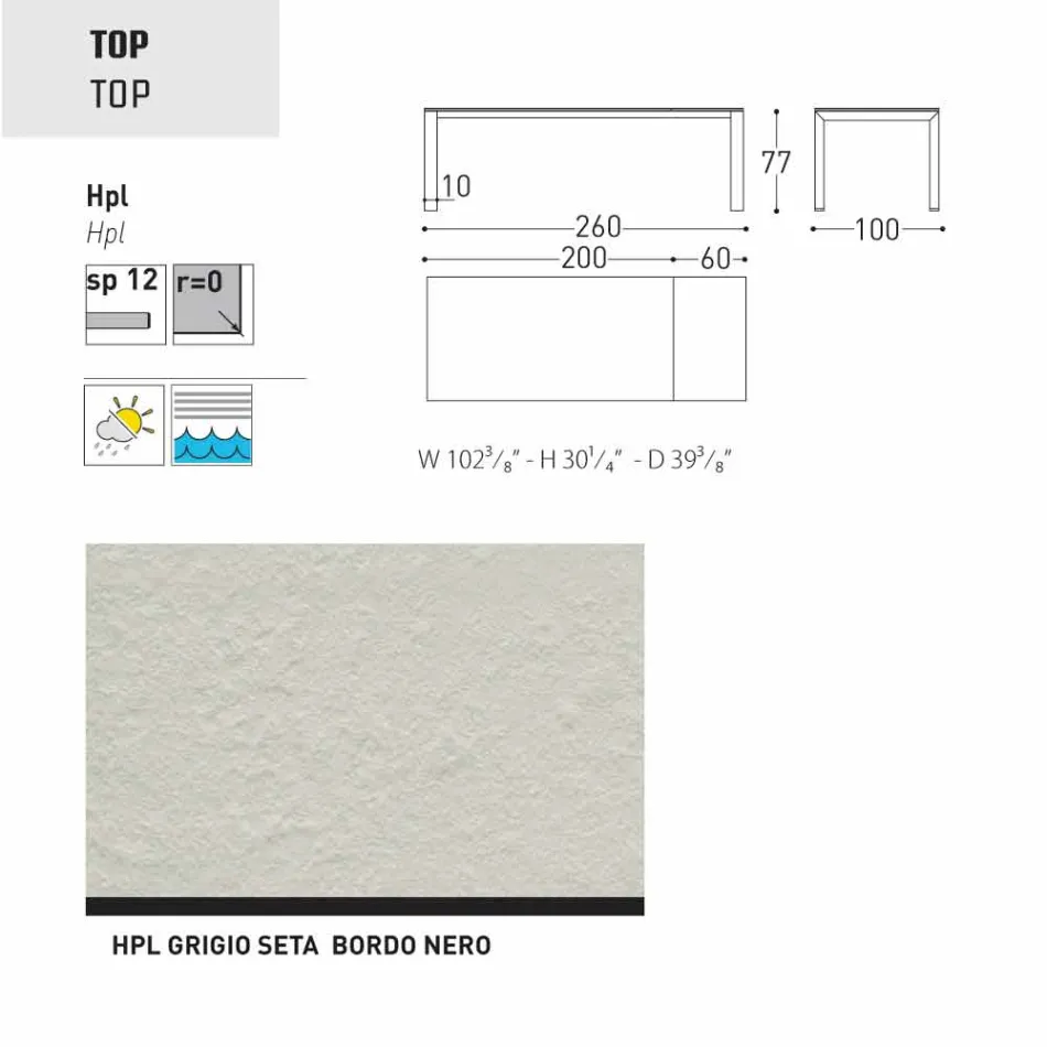 Varaschin Dolmen zahradní stůl rozšiřitelný až na 380 cm Viadurini