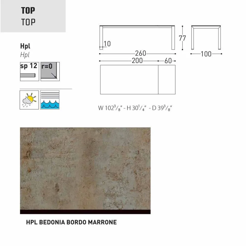 Varaschin Dolmen zahradní stůl rozšiřitelný až na 380 cm Viadurini