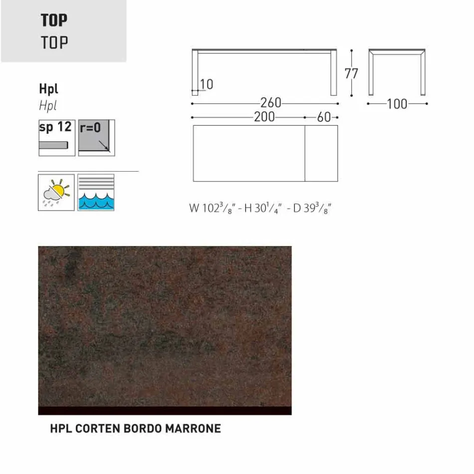 Varaschin Dolmen zahradní stůl rozšiřitelný až na 380 cm Viadurini