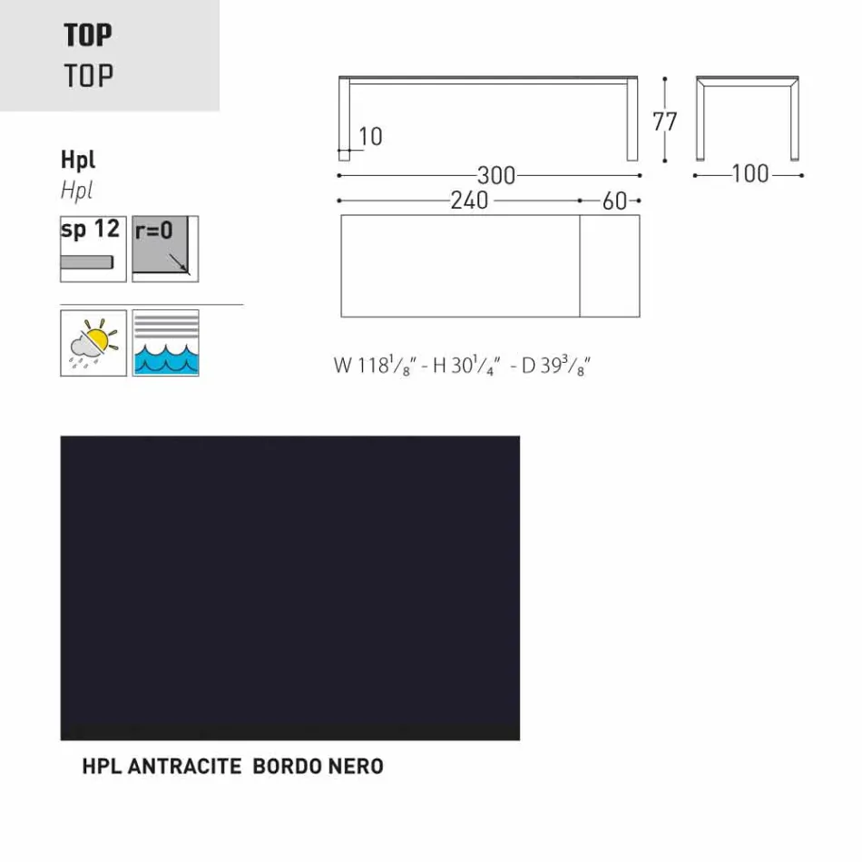 Varaschin Dolmen zahradní stůl rozšiřitelný až na 380 cm Viadurini