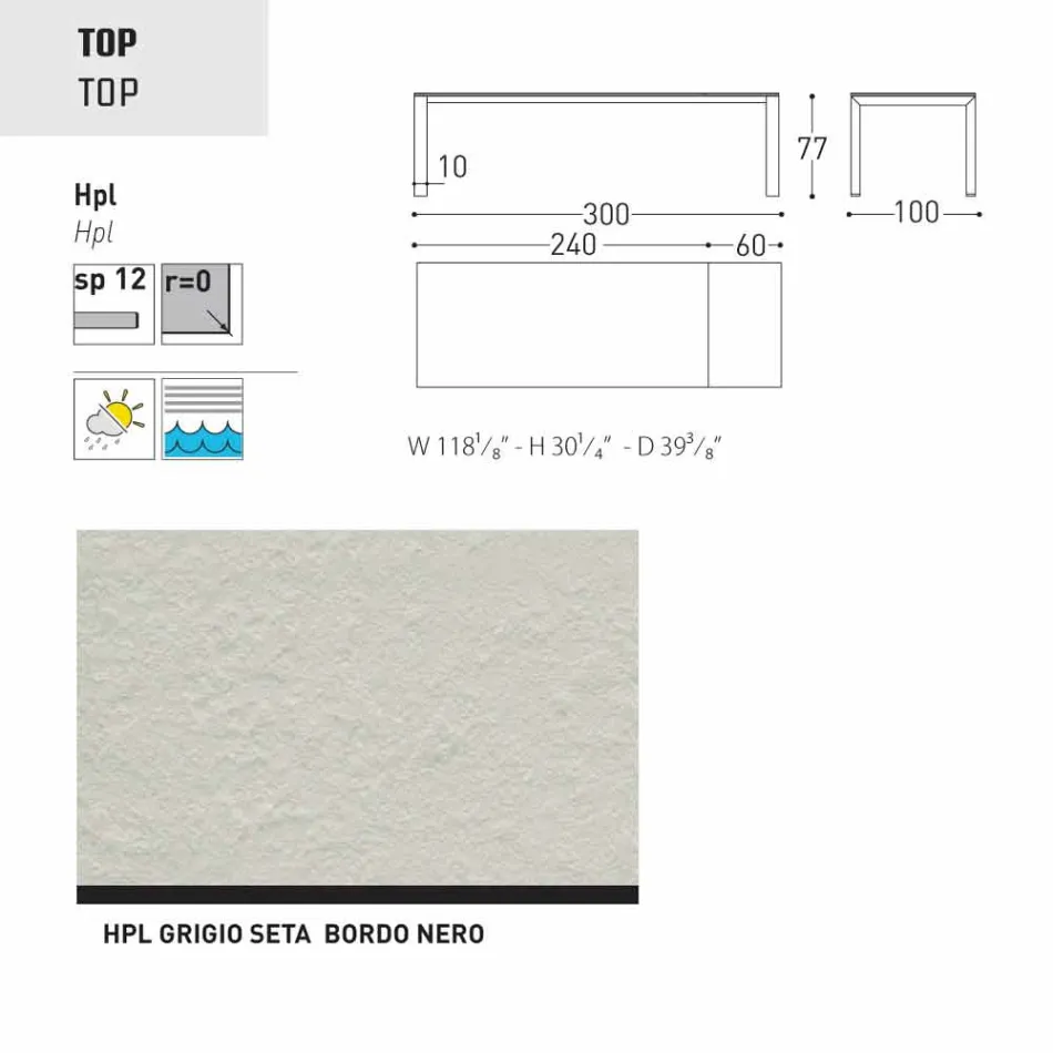 Varaschin Dolmen zahradní stůl rozšiřitelný až na 380 cm Viadurini