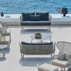 Varaschin Emma moderní dvoumístná čalouněná zahradní pohovka Viadurini