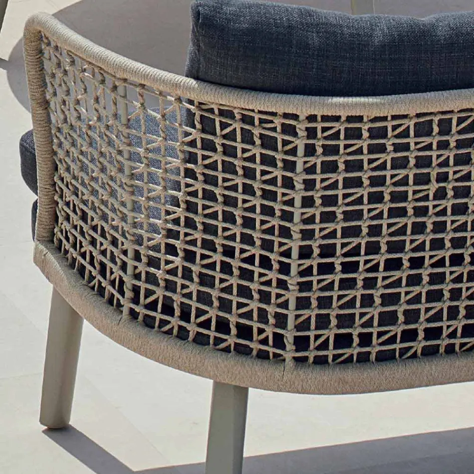 Varaschin Emma moderní dvoumístná čalouněná zahradní pohovka Viadurini