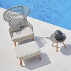 Varaschin Emma design venkovní podnožka v čalouněné tkanině Viadurini