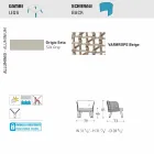 Varaschin Emma zahradní křeslo čalouněné látkou a kovem Viadurini