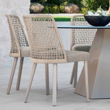 Varaschin Emma designová zahradní židle z tkaniny a hliníku Viadurini
