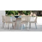 Varaschin Emma designová zahradní židle z tkaniny a hliníku Viadurini