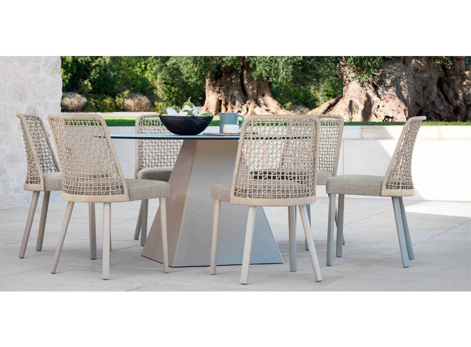 Varaschin Emma designová zahradní židle z tkaniny a hliníku Viadurini