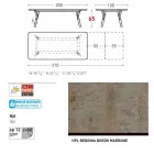 Varaschin Link tabulka zahradní stůl s teakového nohách, H65 cm Viadurini