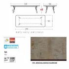 Varaschin Link tabulka zahradní stůl s teakového nohách, H65 cm Viadurini