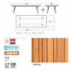 Varaschin Link tabulka H 65 cm zahradní rozšiřitelný až 350 cm Viadurini