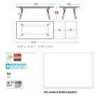 Varaschin Link zahrada prodloužení stůl s teakového nohách, H75 cm Viadurini