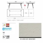 Varaschin Link zahrada prodloužení stůl s teakového nohách, H75 cm Viadurini