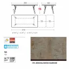 Varaschin Link zahrada prodloužení stůl s teakového nohách, H75 cm Viadurini