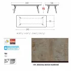 Varaschin Link zahrada prodloužení stůl s teakového nohách, H75 cm Viadurini