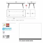 Varaschin Link zahrada prodloužení stůl s teakového nohách, H75 cm Viadurini