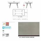 Varaschin Link zahrada prodloužení stůl s teakového nohách, H75 cm Viadurini