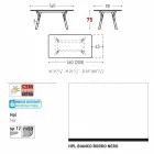 Varaschin Link zahrada prodloužení stůl s teakového nohách, H75 cm Viadurini