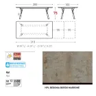 Varaschin Link moderní designový rozkládací zahradní stůl, V 73,2 cm Viadurini