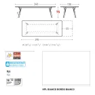 Varaschin Link moderní designový rozkládací zahradní stůl, V 73,2 cm Viadurini