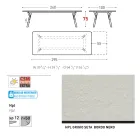 Varaschin Link moderní designový rozkládací zahradní stůl, V 73,2 cm Viadurini