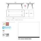 Varaschin Link moderní designový rozkládací zahradní stůl, V 73,2 cm Viadurini