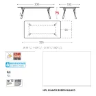 Varaschin Link moderní designový rozkládací zahradní stůl, V 73,2 cm Viadurini