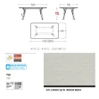 Varaschin Link moderní designový rozkládací zahradní stůl, V 73,2 cm Viadurini