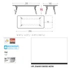 Varaschin Link moderní designový rozkládací zahradní stůl, V 73,2 cm Viadurini