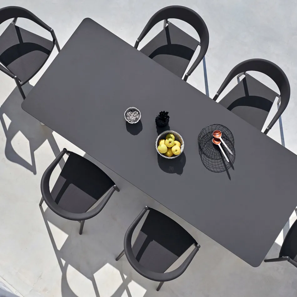 Varaschin Link moderní designový rozkládací zahradní stůl, V 73,2 cm Viadurini