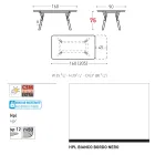 Varaschin Link moderní designový rozkládací zahradní stůl, V 73,2 cm Viadurini