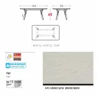 Varaschin Odkaz zahradní stůl s teakového dřeva nohou, H 65 cm Viadurini