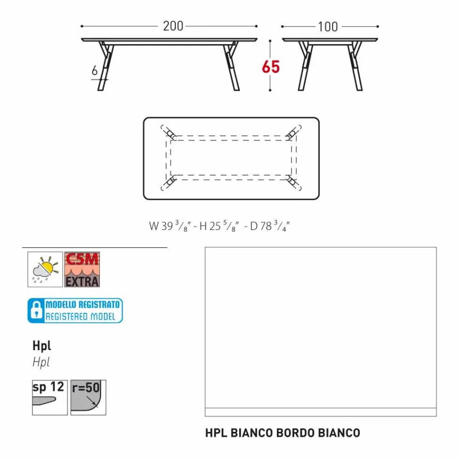 Varaschin Odkaz zahradní stůl s teakového dřeva nohou, H 65 cm Viadurini