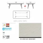 Varaschin Odkaz zahradní stůl s teakového dřeva nohou, H 65 cm Viadurini