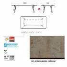 Varaschin Odkaz zahradní stůl s teakového dřeva nohou, H 65 cm Viadurini