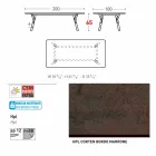 Varaschin Odkaz zahradní stůl s teakového dřeva nohou, H 65 cm Viadurini