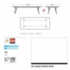 Varaschin Odkaz zahradní stůl s teakového dřeva nohou, H 65 cm Viadurini