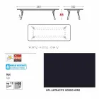 Varaschin Odkaz zahradní stůl s teakového dřeva nohou, H 65 cm Viadurini