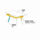 Varaschin Link teakového dřeva Zahradní jídelní stůl H 75 cm Viadurini