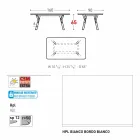 Varaschin Link Pevný jídelní stůl z vnější nebo vnitřní H 65 cm Viadurini