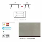 Varaschin Link Pevný jídelní stůl z vnější nebo vnitřní H 65 cm Viadurini