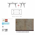 Varaschin Link Pevný jídelní stůl z vnější nebo vnitřní H 65 cm Viadurini