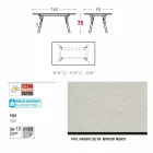 Varaschin Link Pevné jídelní stůl zahradu nebo vnitřní H 75 cm Viadurini