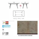 Varaschin Link Pevné jídelní stůl zahradu nebo vnitřní H 75 cm Viadurini