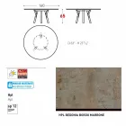 Varaschin odkaz Round venkovní stůl s teakového nohama, H 65cm Viadurini